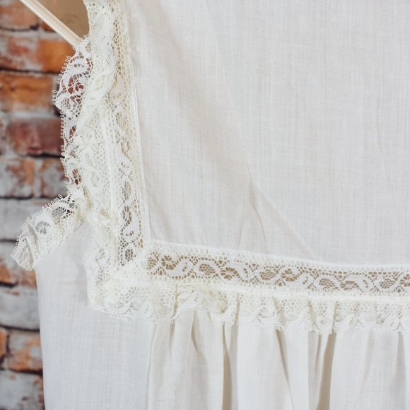 Christian Dior Small Nightgown Union Made NWOT Lingerie lace Prairie Vintage - Picture 11 of 12